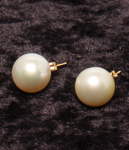 美品 ピアス K18 パール11.5mm レディース