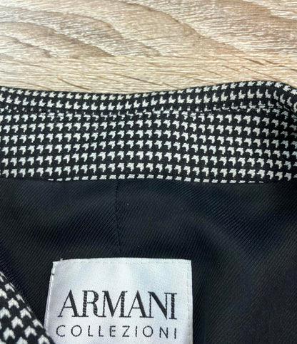 ARMANI COLLEZIONI テーラードジャケット 千鳥柄 SMG29T SM100 レディース SIZE 38 (S) アルマーニコレッツォーニ