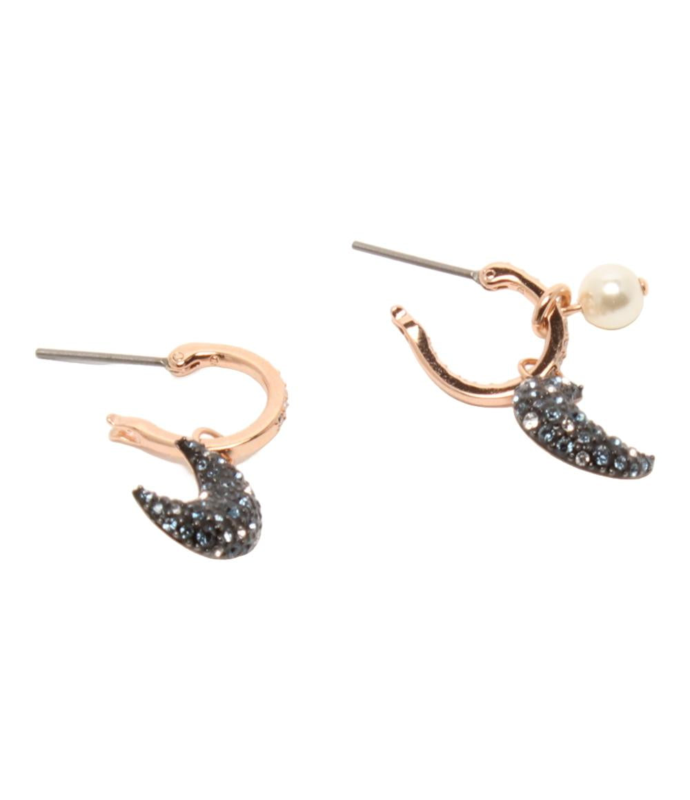 美品 SWAROVSKI ピアス 月モチーフ ムーンモチーフ レディース スワロフスキー