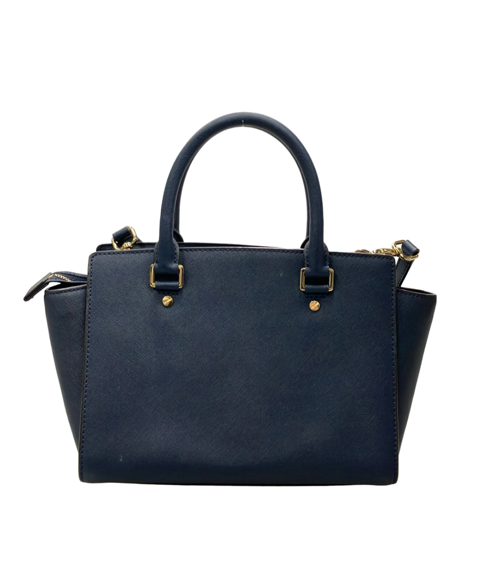 未使用級 マイケルコース 2way ビジネスバッグ キャリー対応 レザー ブルー MICHAEL KORS ハンドバッグ ショルダーバッグ 2WAY 斜め掛け レザー