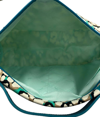 LONGCHAMP ポーチバッグ キャンパス レオパード柄 レディース ロンシャン