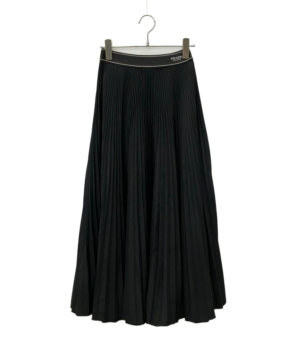 PRADA プリーツスカート ウエストロゴ レディース SIZE 40 (M) プラダ