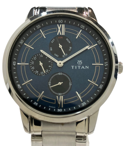TITAN 腕時計 クオーツ ブルー メンズ