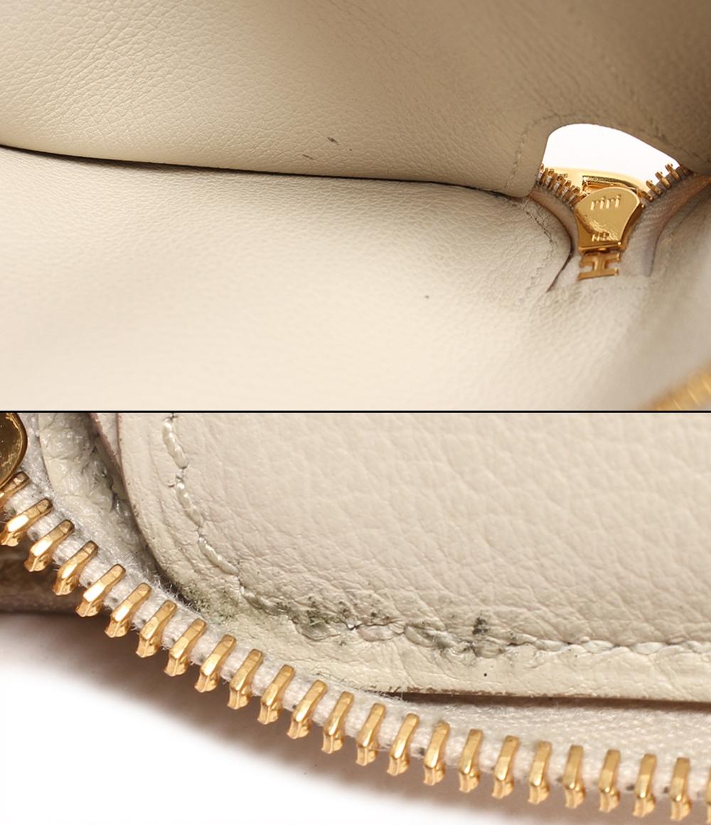 エルメス 二つ折り財布 ラウンドジップ B刻印 シルバー金具 ジップアンゴー シェーヌダンクル レディース HERMES