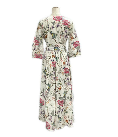 MYLAN 半袖ワンピース 花柄 リネン オリエンタルガーデンリリー MY18SS-OP014 レディース SIZE S マイラン