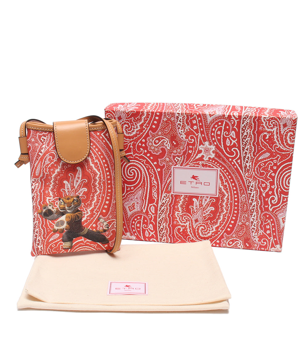 美品 ETRO ショルダーバッグ 斜め掛け×カンフーパンダ レディース エトロ