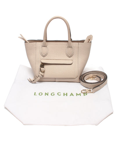 美品 Longchamp 2WAYハンドバッグ ショルダーバッグ 斜め掛け メールボックス レディース ロンシャン