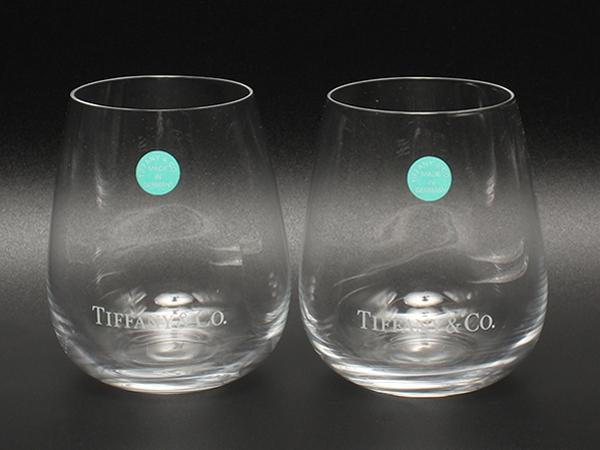 美品 TIFFANY&Co. グラス タンブラー 2点セット ペア TCO ティファニー