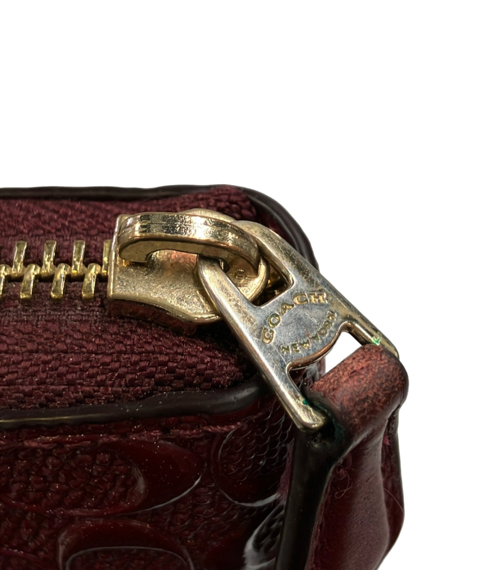 COACH ラウンドファスナー長財布 ミニシグネチャー レディース コーチ