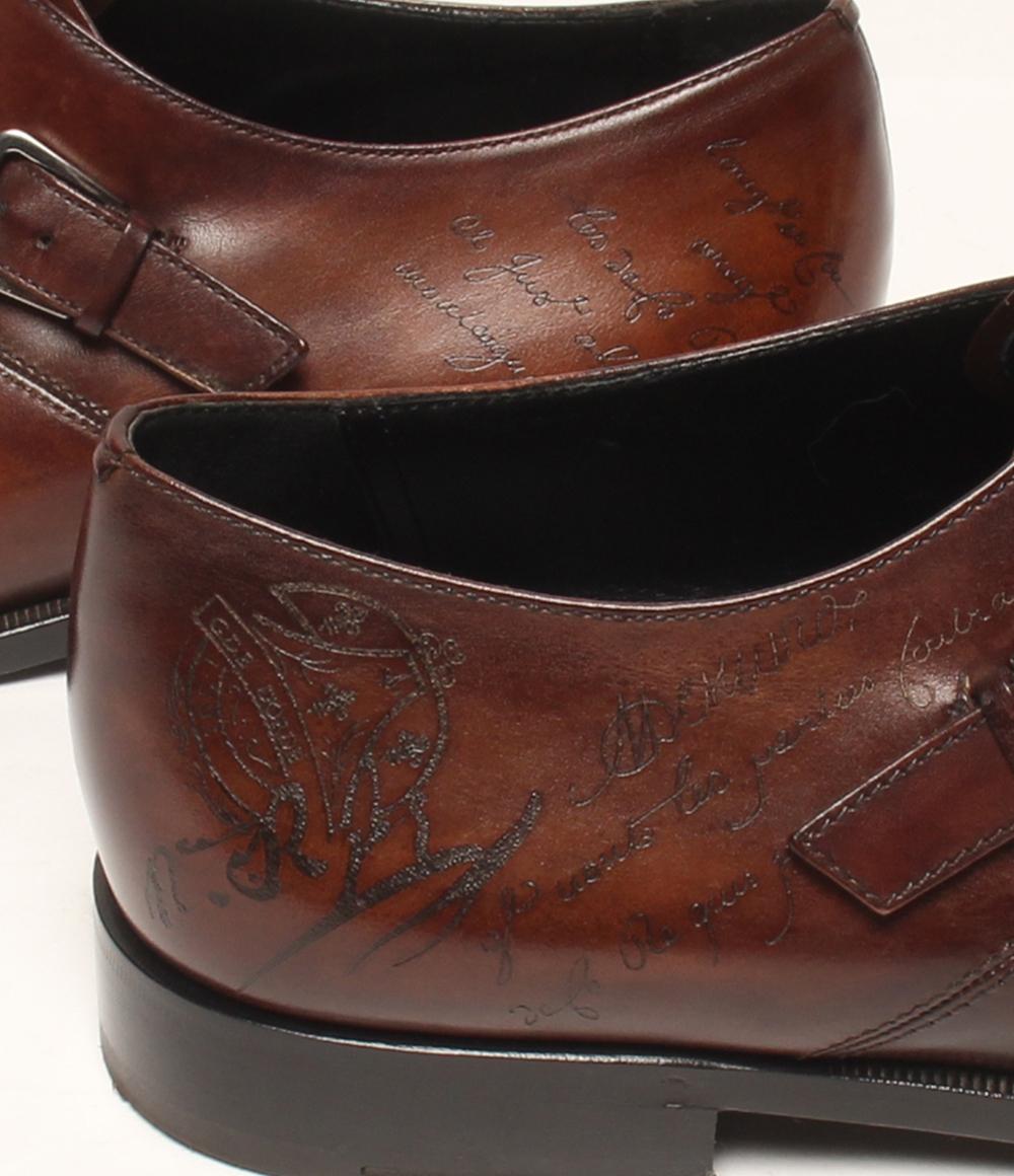 ベルルッティ モンクストラップシューズ サイドストラップ カリグラフィ ドレスシューズ レザー メンズ SIZE 7 (S) Berluti