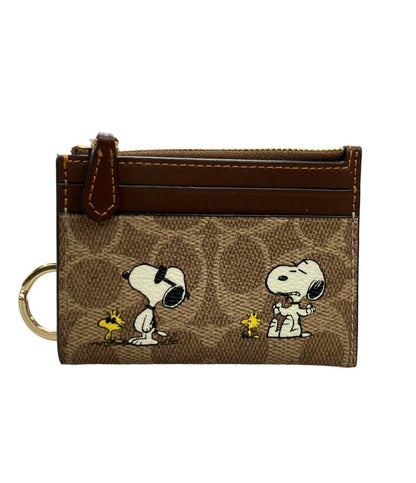 美品 COACH PEANUTS パスケース キーリング付き CBT14 レディース コーチ ピーナッツ