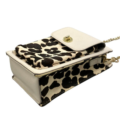 DIANA ショルダーバッグ 斜めがけ レオパード柄 ハラコ レディース ダイアナ