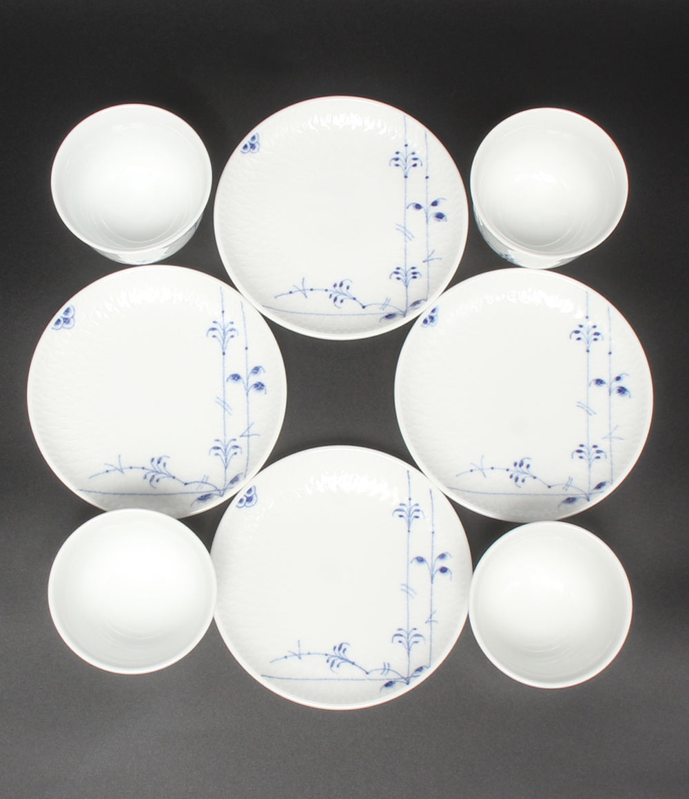 美品 Royal Copenhagen ティーセット 4客 ブルーパルメッテ ロイヤルコペンハーゲン
