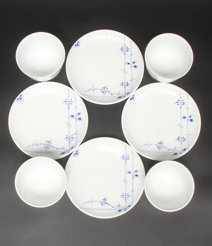 美品 Royal Copenhagen ティーセット 4客 ブルーパルメッテ ロイヤルコペンハーゲン