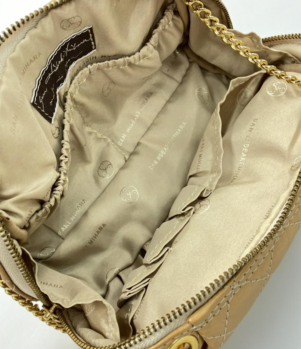 サンヒデアキミハラ 2way チェーンキルティングハンドバッグ ミニ  