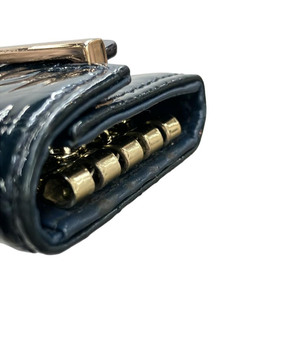 ANTEPRIMA 4連キーケース キーリング付き エナメル クロコ型押し レディース アンテプリマ