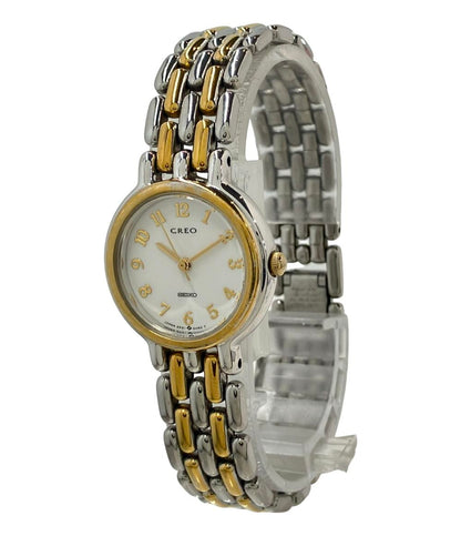 セイコー 腕時計 CREO クオーツ ホワイト 2P21-0C00 レディース SEIKO