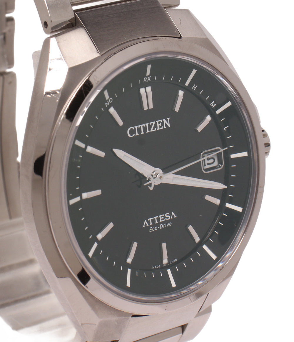 CITIZEN 腕時計 電波ソーラー アテッサ ATTESA ソーラー ブラック H110-T016308 メンズ シチズン