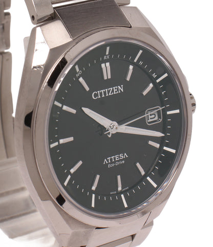 CITIZEN 腕時計 電波ソーラー アテッサ ATTESA ソーラー ブラック H110-T016308 メンズ シチズン
