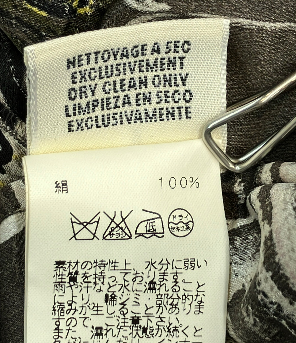 HERMES ツイルレーヌ長袖ブラウス シルク100% SH303 レディース SIZE 38 (M) エルメス