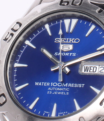 SEIKO 腕時計 5スポーツ 自動巻き ブルー 7S36-00A0 メンズ セイコー