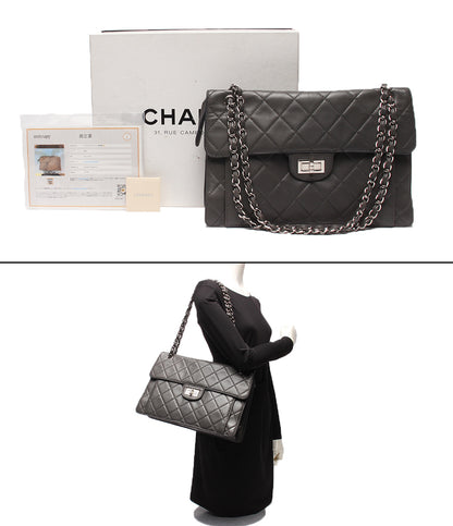 CHANEL チェーンショルダーバッグ シルバー金具 ラムスキン 16番台 肩掛け マトラッセ レディース シャネル