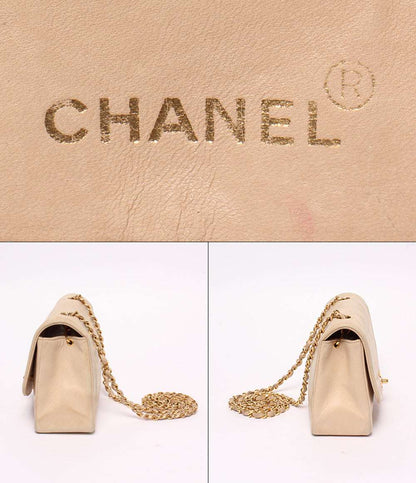 CHANEL チェーンショルダーバッグ 肩掛け 斜め掛け シングルチェーン シングルフラップ ゴールド金具 4番台 マトラッセ レディース シャネル