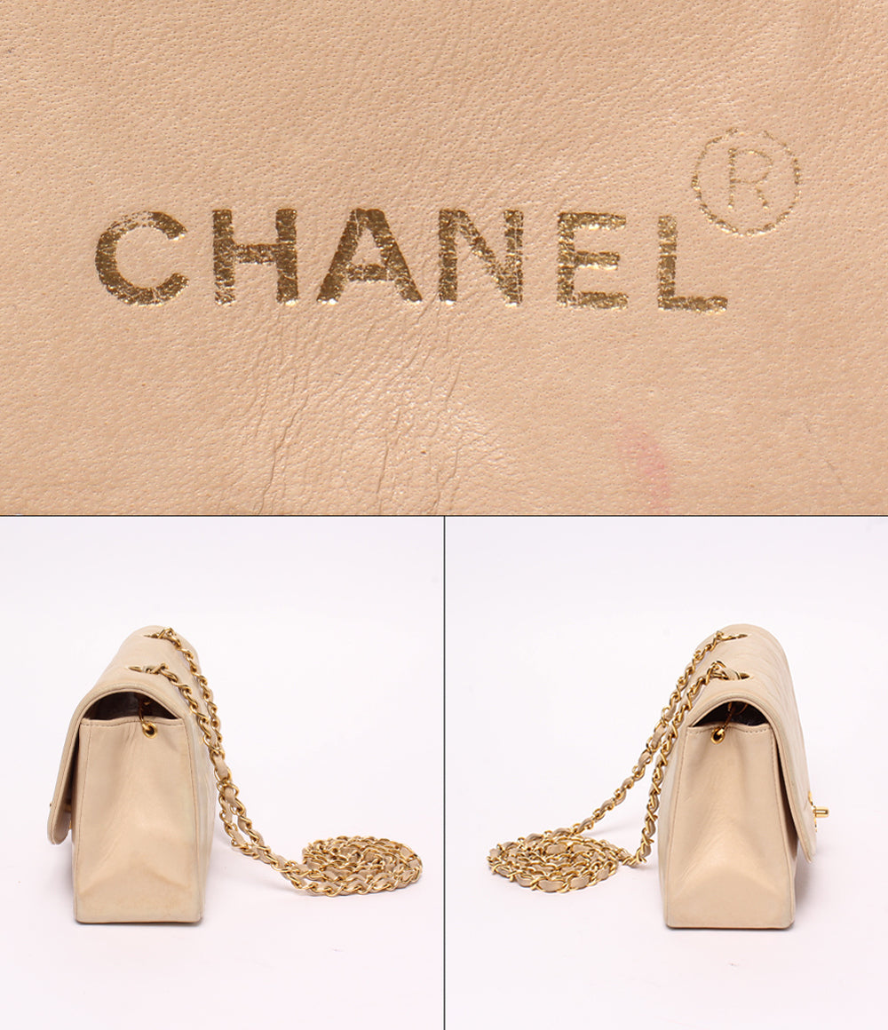 CHANEL チェーンショルダーバッグ 肩掛け 斜め掛け シングルチェーン シングルフラップ ゴールド金具 4番台 マトラッセ レディース シャネル