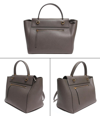 セリーヌ 2wayレザーハンドバッグ ゴールド金具 ベルトバッグ ミニ グレインドカーフスキン 189103ZVA.18LT レディース CELINE