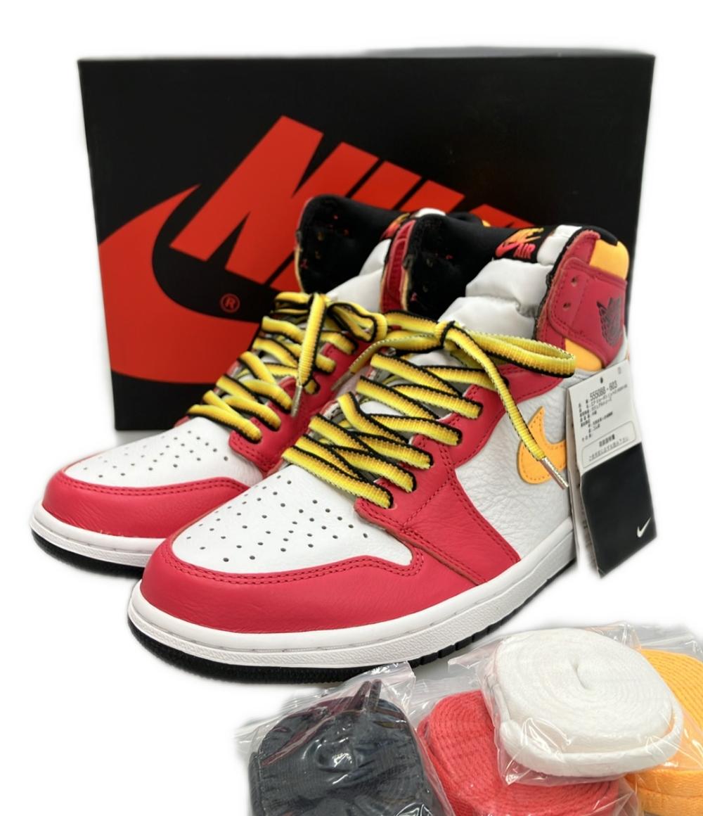 美品 Air Jordan NIKE ハイカットスニーカー ライト フュージョンレッド エアジョーダン1 レトロ ハイ OG 555088-603 メンズ SIZE 27.5 (L)