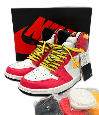 美品 Air Jordan NIKE ハイカットスニーカー ライト フュージョンレッド エアジョーダン1 レトロ ハイ OG 555088-603 メンズ SIZE 27.5 (L)