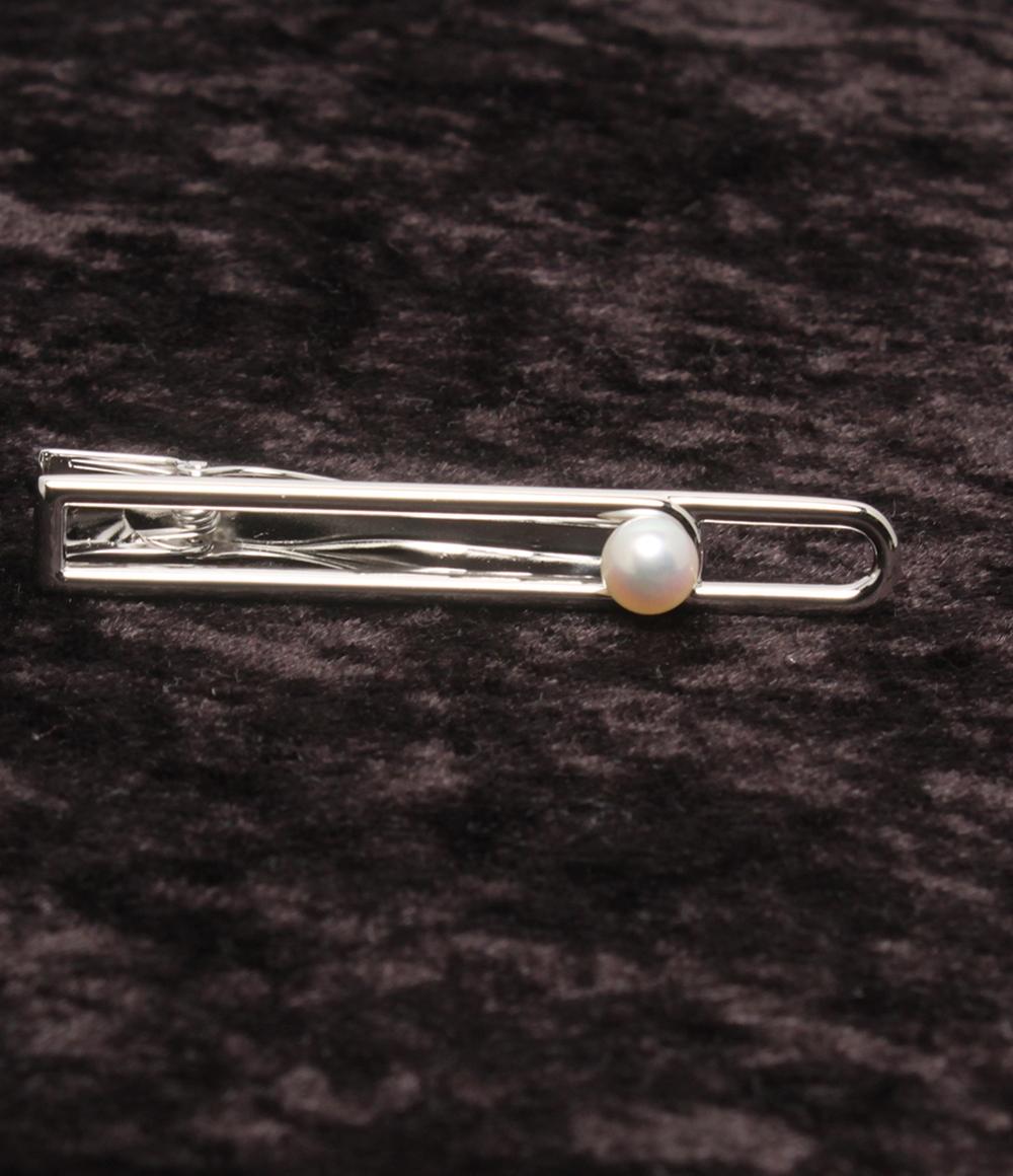 美品 MIKIMOTO タイピン タイバー SV パール 6mm メンズ ミキモト
