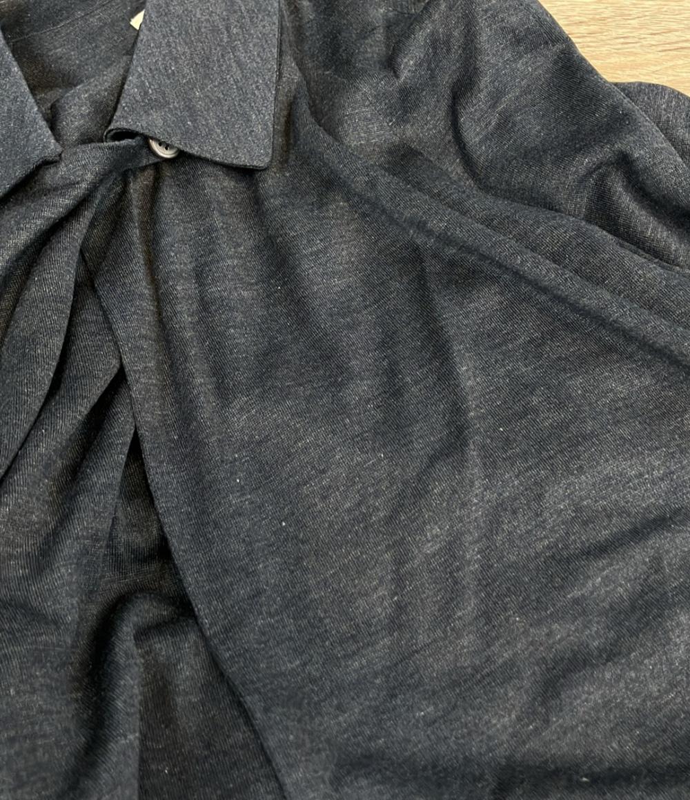 HERMES ロングシャツカーディガン チャコール スターマークタグ レディース SIZE 38 (M) エルメス