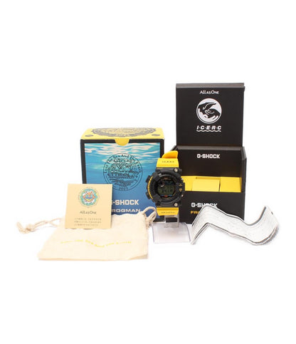 美品 CASIO 腕時計 FROGMAN イルクジ 電波ソーラー アイサーチ・ジャパン コラボレーション ソーラー GW-8200K-9JR メンズ カシオ