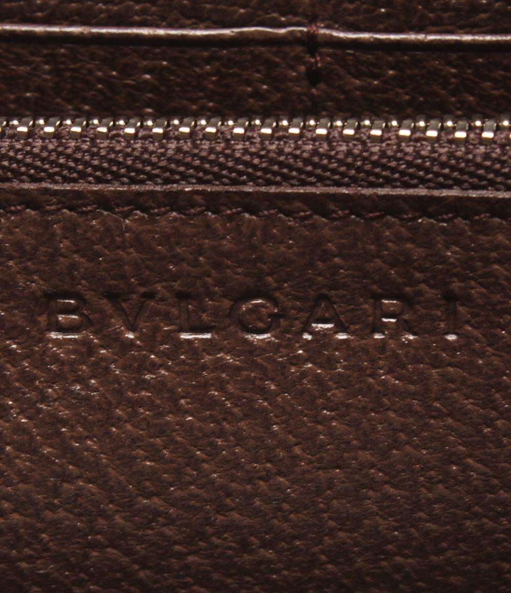 美品 BVLGARI ラウンドファスナー長財布 レディース ブルガリ