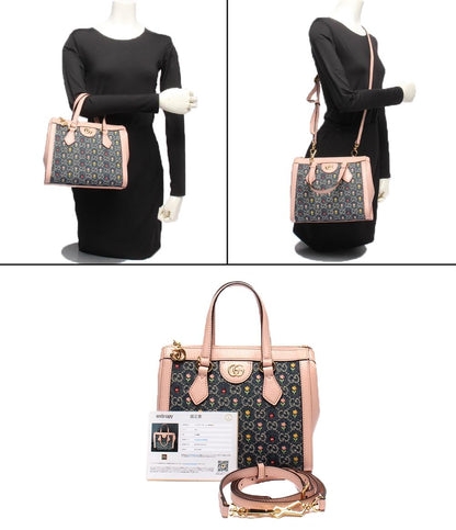 GUCCI 2wayショルダーバッグ ハンドバッグ 斜め掛け フラワー刺繍 デニム JAPAN EXCLUSIVE オフィディア 547551 520901 レディース グッチ