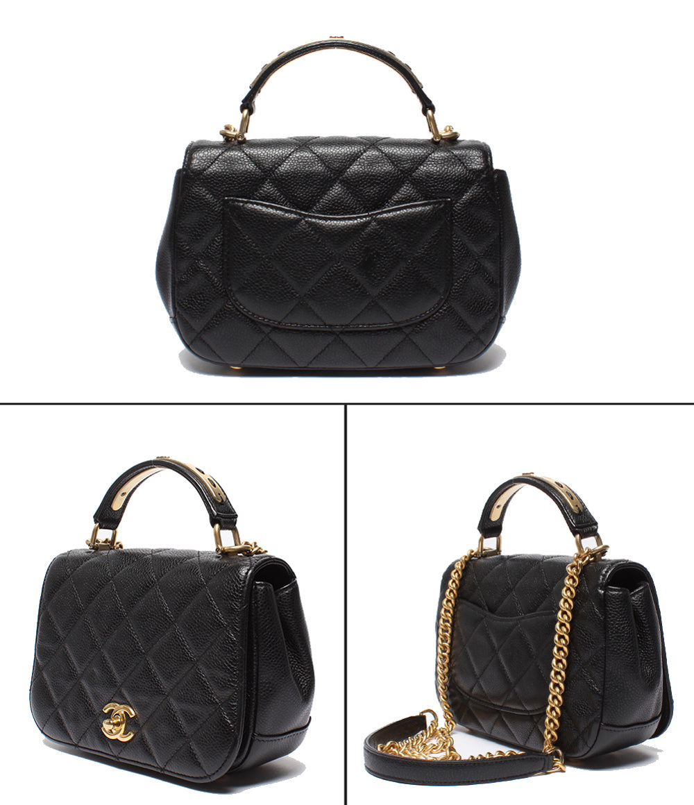 CHANEL チェーンショルダーバッグ 肩掛け 斜め掛け 24番台 キャビア