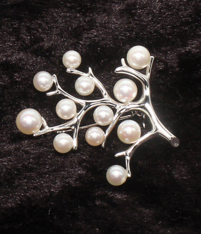 MIKIMOTO ブローチ SV 幸福の木 Kofuku no ki パール レディース ミキモト