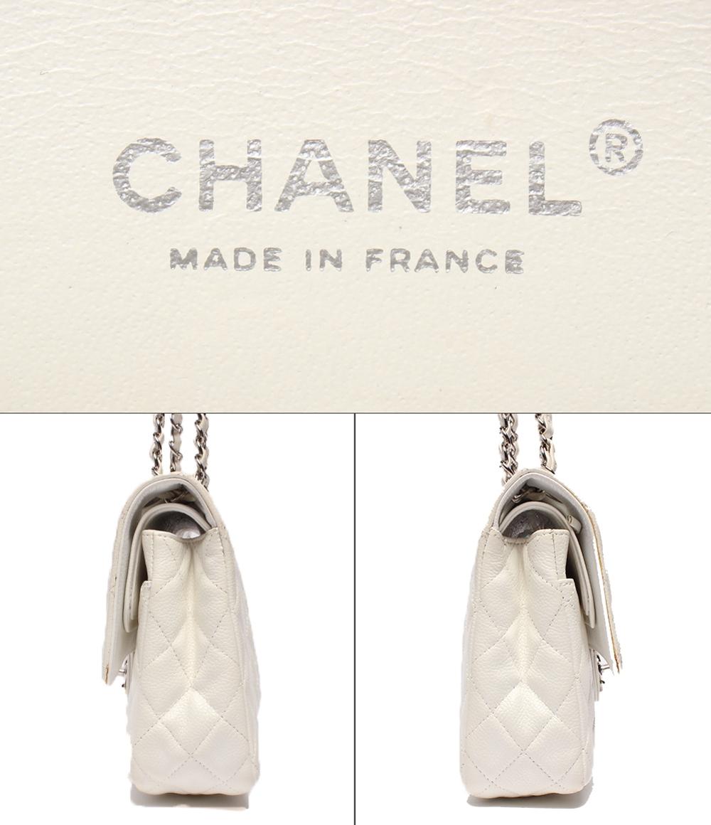 CHANEL ショルダーバッグ 肩掛け ダブルフラップ ダブルチェーン シルバー金具 キャビアスキン マトラッセ25 レディース シャネル