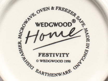 美品 WEDGWOOD マグカップ 2点セット ペア フェスティビティ アイボリー ウエッジウッド