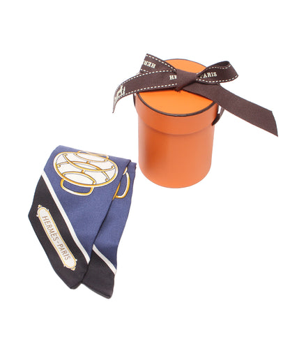 美品 HERMES スカーフ シルク100％ ツイリー レディース エルメス