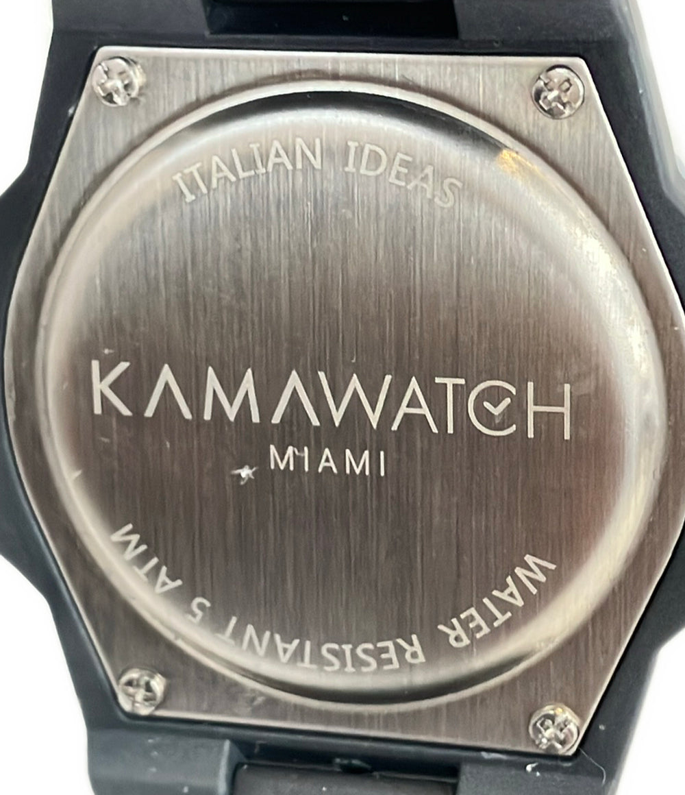KAMAWATCH 腕時計 MIAMI クオーツ ブラック メンズ カーマウォッチ