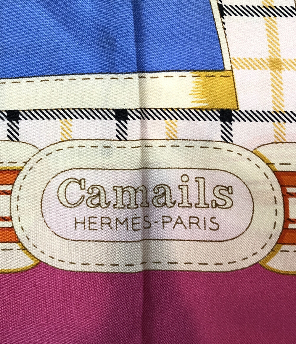 エルメス  スカーフ カレ90 シルク100% 馬鎧  Camails    レディース  (複数サイズ) HERMES