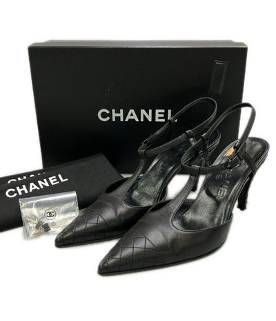 CHANEL Tストラップサンダル レディース SIZE 35 1/2 シャネル