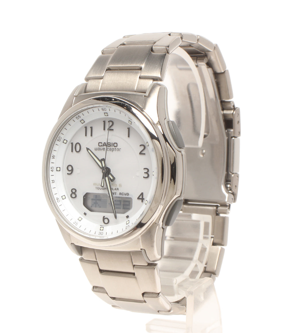 美品 CASIO 腕時計 ウエーブセプター WAVE CEPTOR ソーラー WVA-M630TDE-7AJF メンズ カシオ