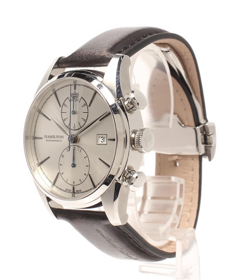 HAMILTON 腕時計 ジャズマスター スピリット オブ リバティ クロノグラフ 自動巻き シルバー H324160 メンズ ハミルトン