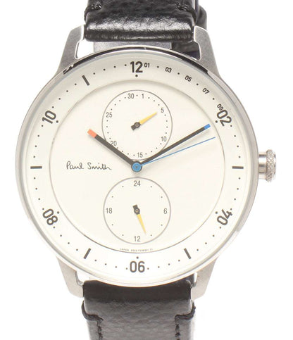 美品 Paul Smith 腕時計 チャーチストリート クオーツ ホワイト 6223-T024041 メンズ ポール・スミス