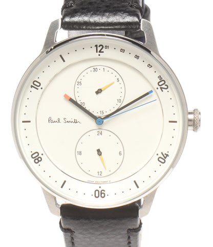 美品 Paul Smith 腕時計 チャーチストリート クオーツ ホワイト 6223-T024041 メンズ ポール・スミス