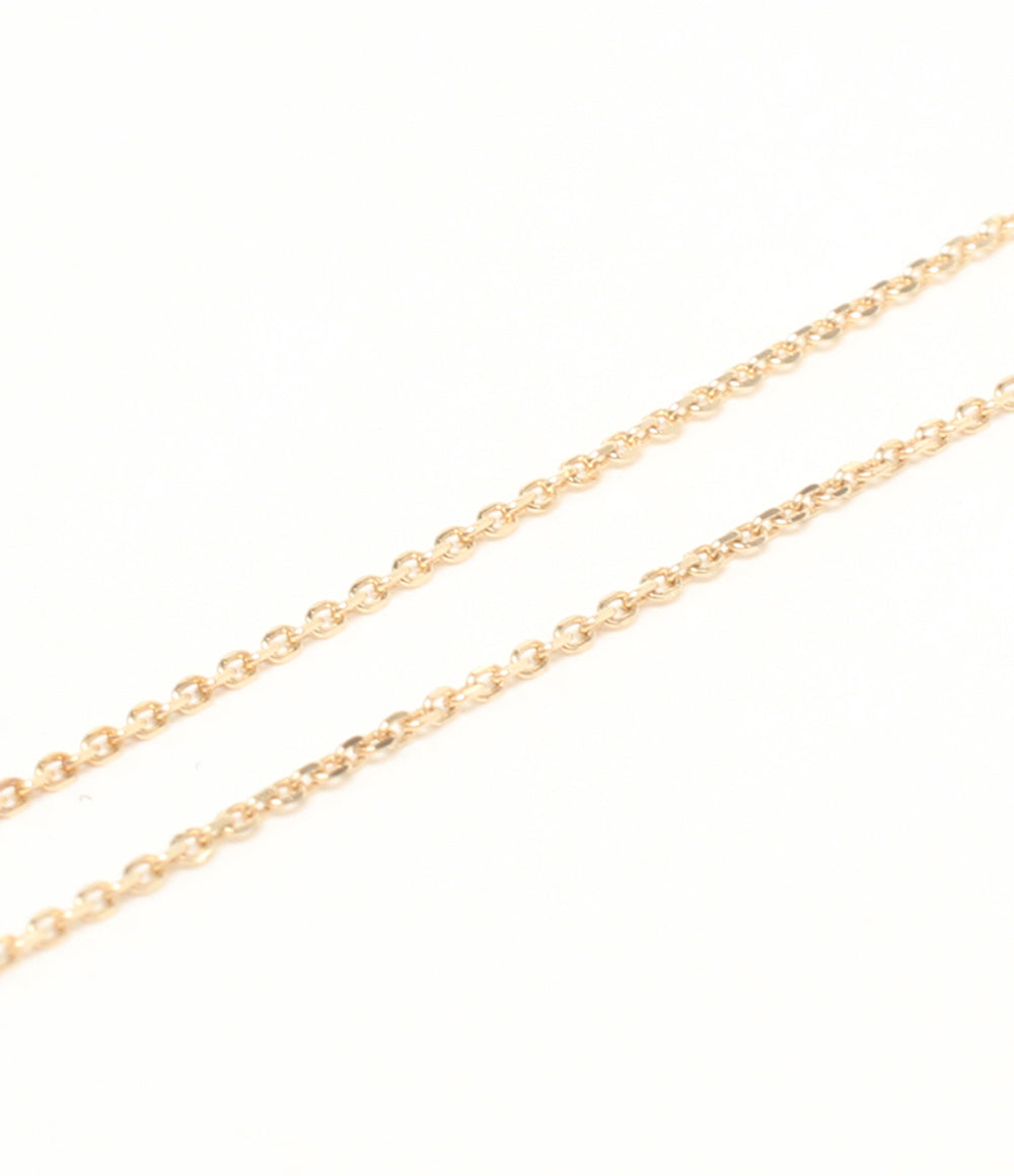 美品 SIENA ROSE ロングネックレス K10 3モチーフ レディース シエナロゼ
