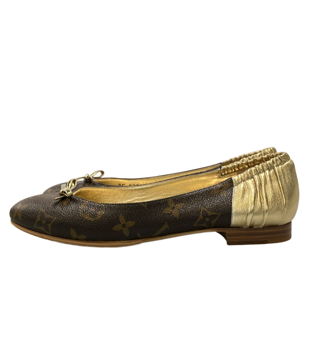 美品 LOUIS VUITTON モノグラムフラットシューズ SC 0220 M レディース SIZE 36 1/2 ルイ・ヴィトン